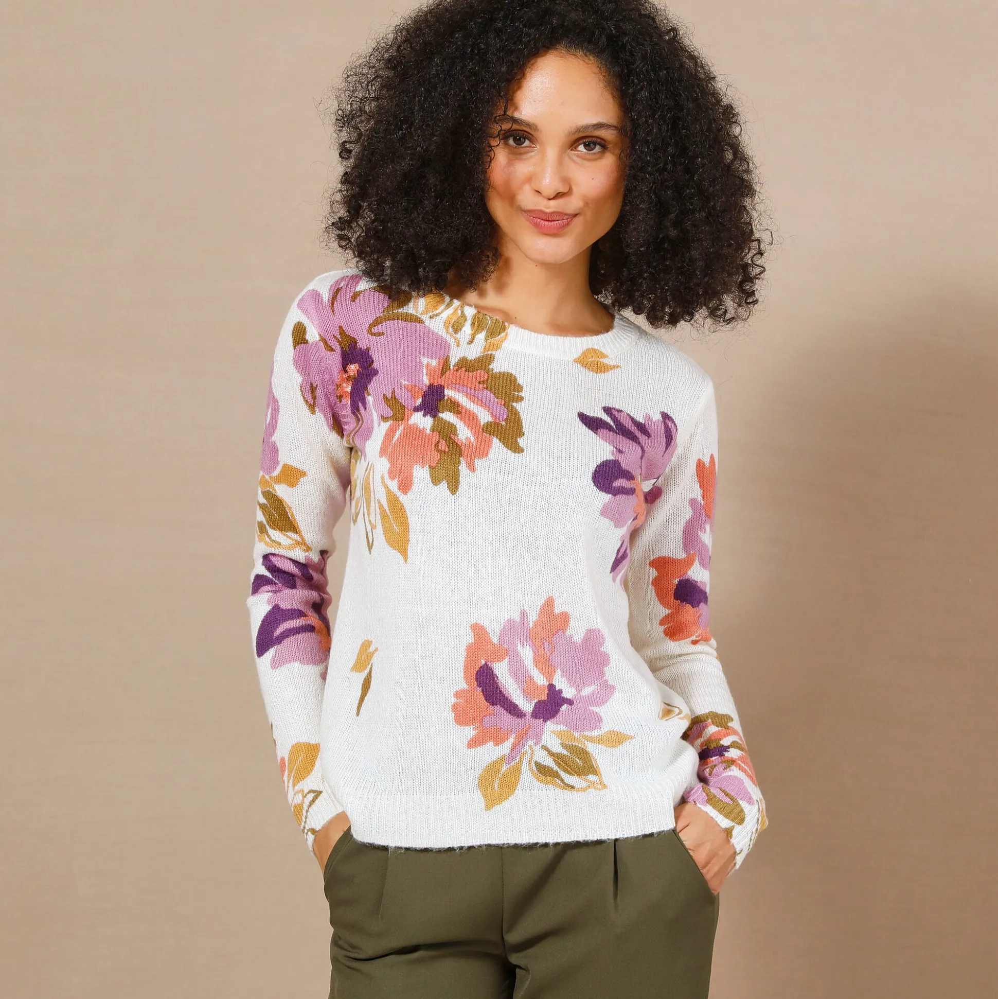Trui met bloemenprint
