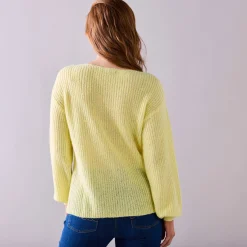 Trui met boothals, patenttricot met zachte touch