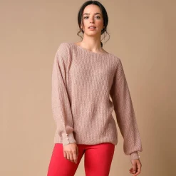 Trui met boothals, patenttricot met zachte touch