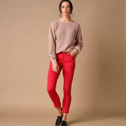 Trui met boothals, patenttricot met zachte touch