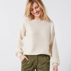 Trui met boothals, patenttricot met zachte touch