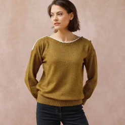 Trui met boothals, streelzacht tricot
