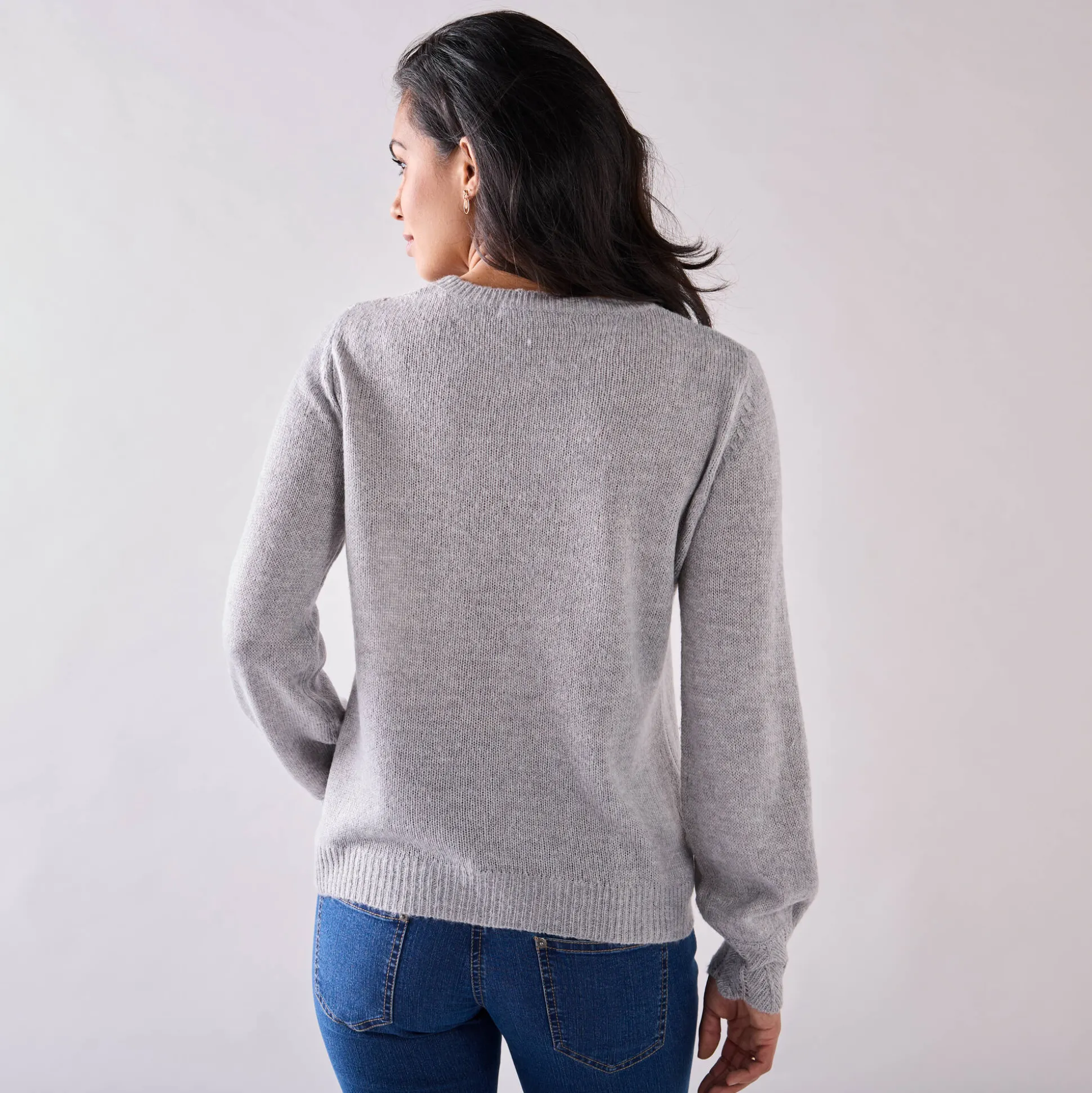 Trui met details in pointelletricot