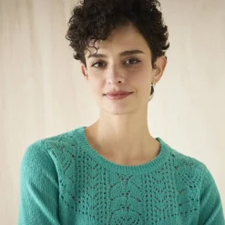 Trui met details in pointelletricot
