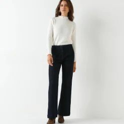 Trui met 2-in-1 effect, details in broderie anglaise