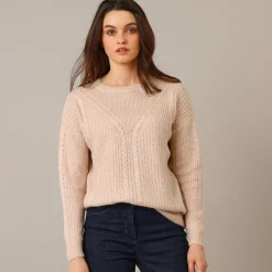 Trui met kabelmotieven - patenttricot