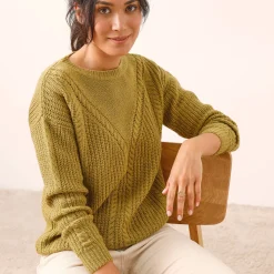 Trui met kabelmotieven - patenttricot
