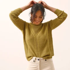 Trui met kabelmotieven - patenttricot