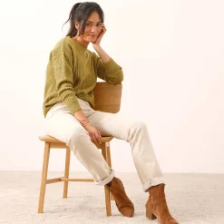 Trui met kabelmotieven - patenttricot