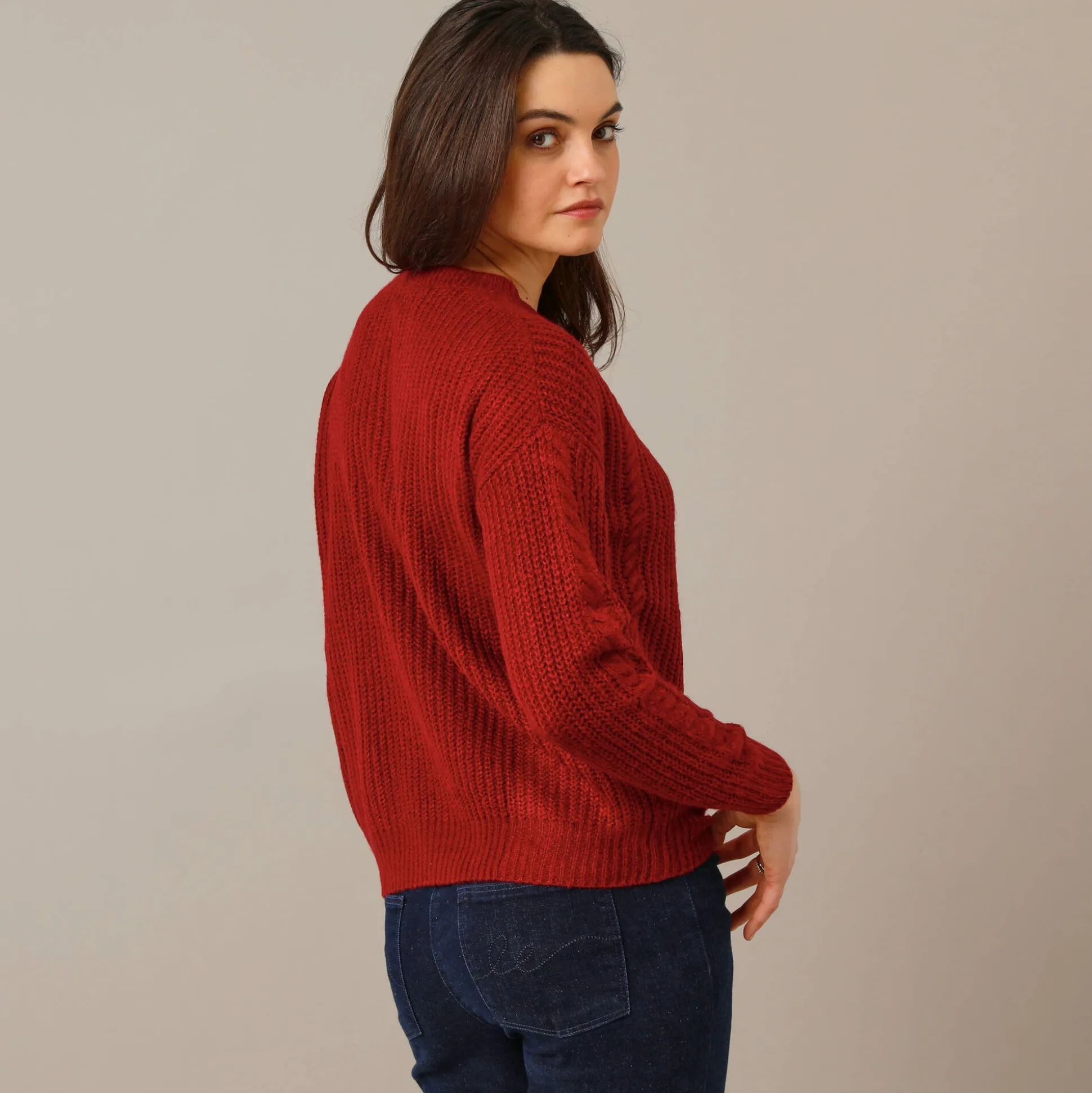 Trui met kabelmotieven - patenttricot