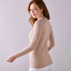 Trui met opstaande kraag, 72 cm lang