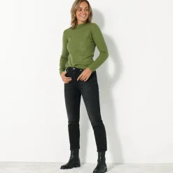 Trui met opstaande kraag, 63 cm lang