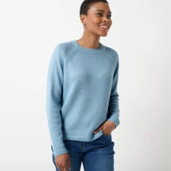 Trui met ronde hals, fantasietricot met zachte touch