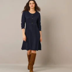 Trui-jurk met knoopsluiting