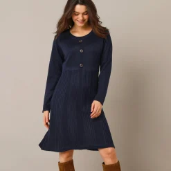 Trui-jurk met knoopsluiting