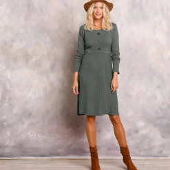 Trui-jurk met knoopsluiting