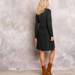 Trui-jurk met knoopsluiting