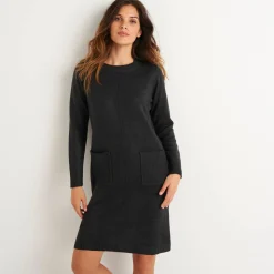 Trui-jurk met zakken