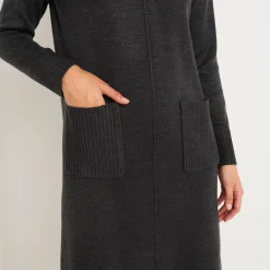 Trui-jurk met zakken