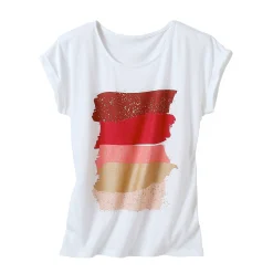 T-shirt in fifties model met arty print, jerseytricot