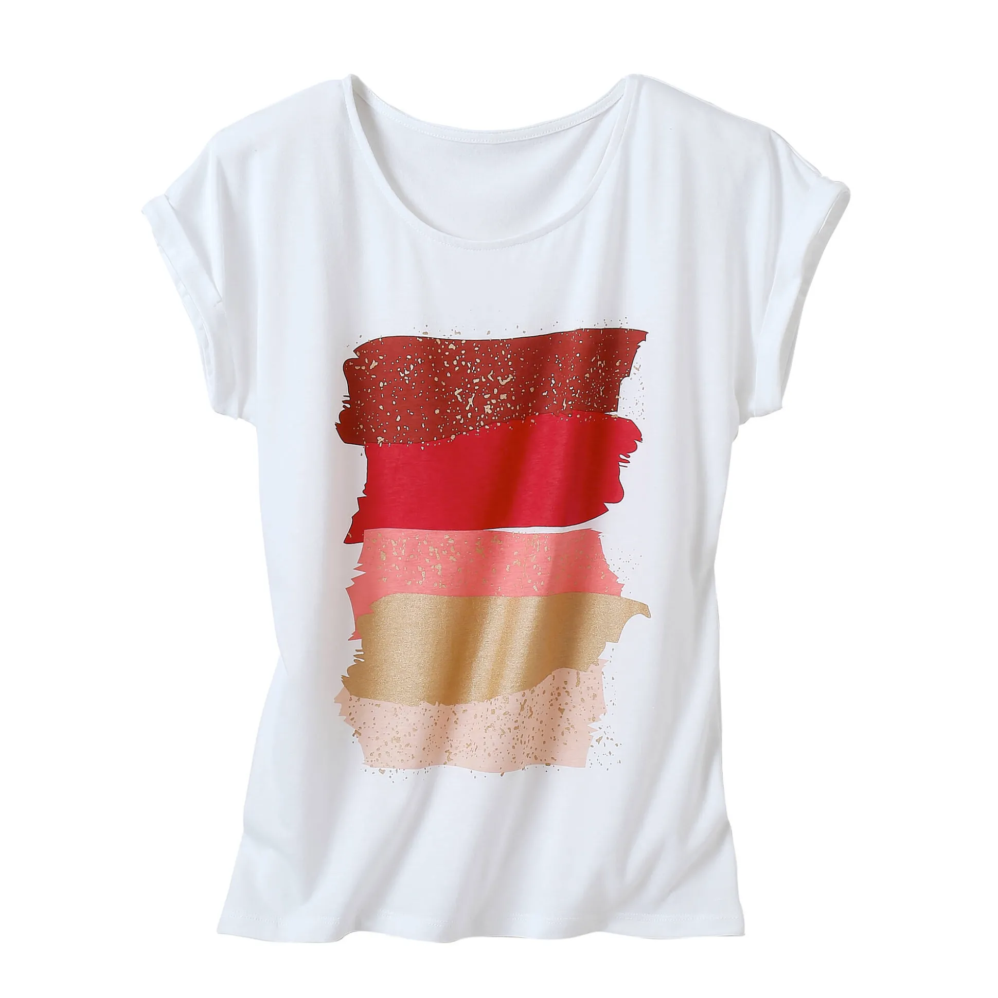 T-shirt in fifties model met arty print, jerseytricot