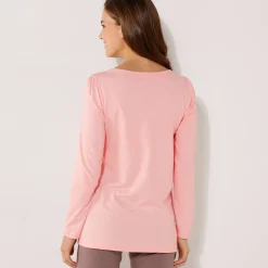 T-shirt met bloemenprint - lange mouwen