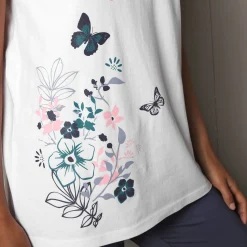 T-shirt met geplaatste landelijke print - korte mouwen
