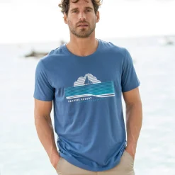 T-shirt met geplaatste print en korte mouwen