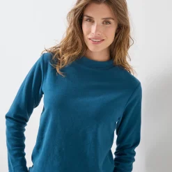 T-shirt met 'koker' kraag, in microfleece - intense warmte