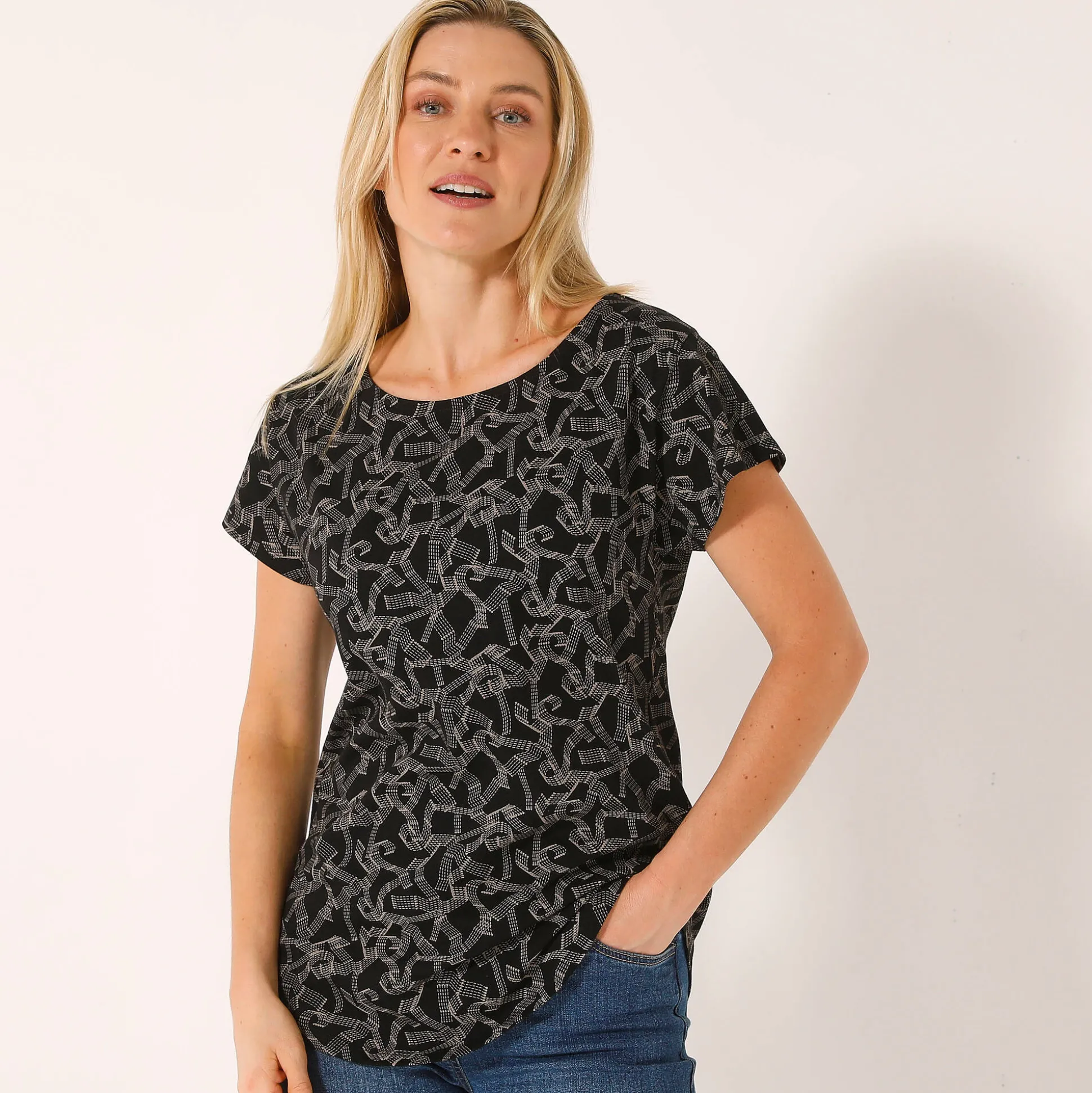 T-shirt met korte mouwen, bedrukt
