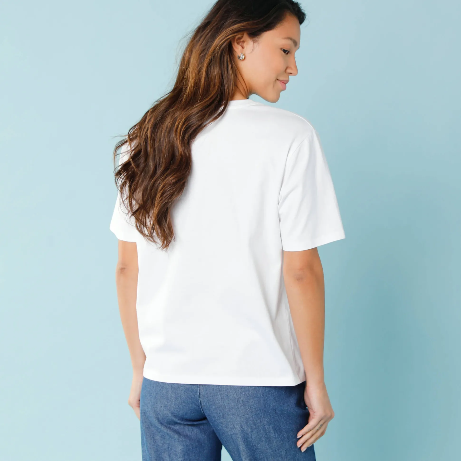 T-shirt met korte mouwen en geplaatste print, kleine lengtes