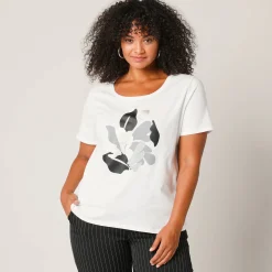 T-shirt met korte mouwen en geplaatste print
