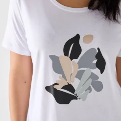 T-shirt met korte mouwen en geplaatste print