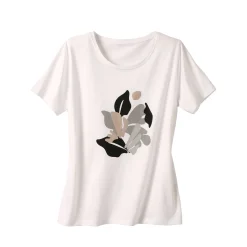 T-shirt met korte mouwen en geplaatste print