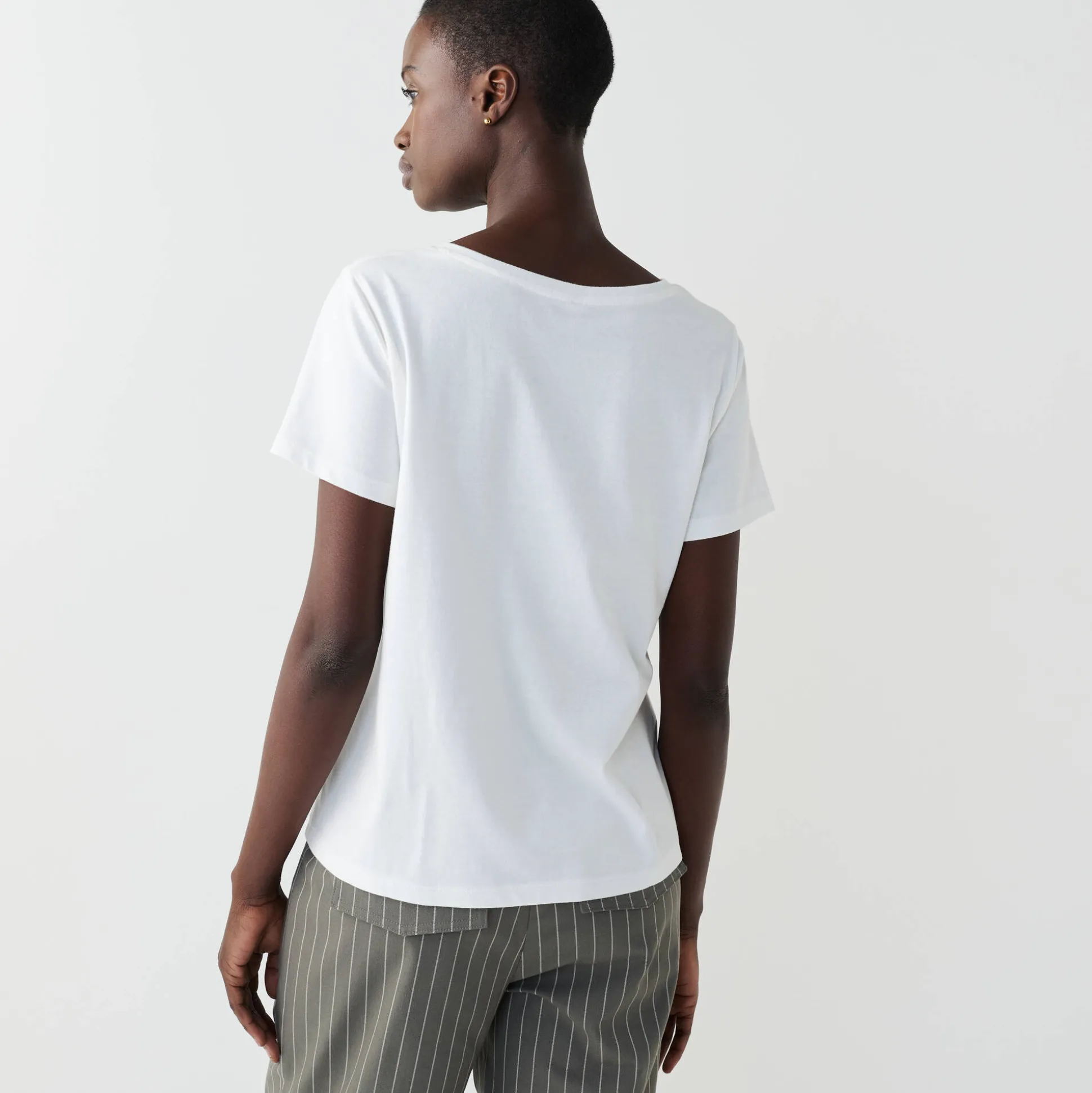 T-shirt met korte mouwen, goudkleurige hartjesprint
