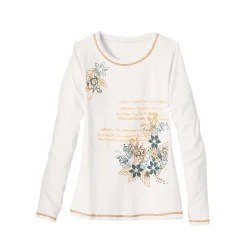 T-shirt met lange mouwen en bloemenprint
