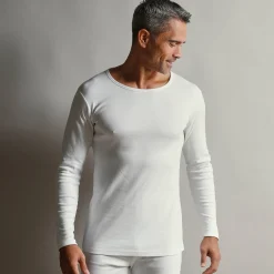 T-shirt met lange mouwen en lang rugpand - herenondergoed, set van 2