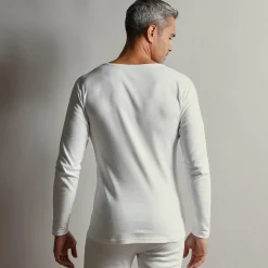 T-shirt met lange mouwen en lang rugpand - herenondergoed, set van 2