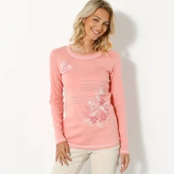 T-shirt met lange mouwen en bloemenprint