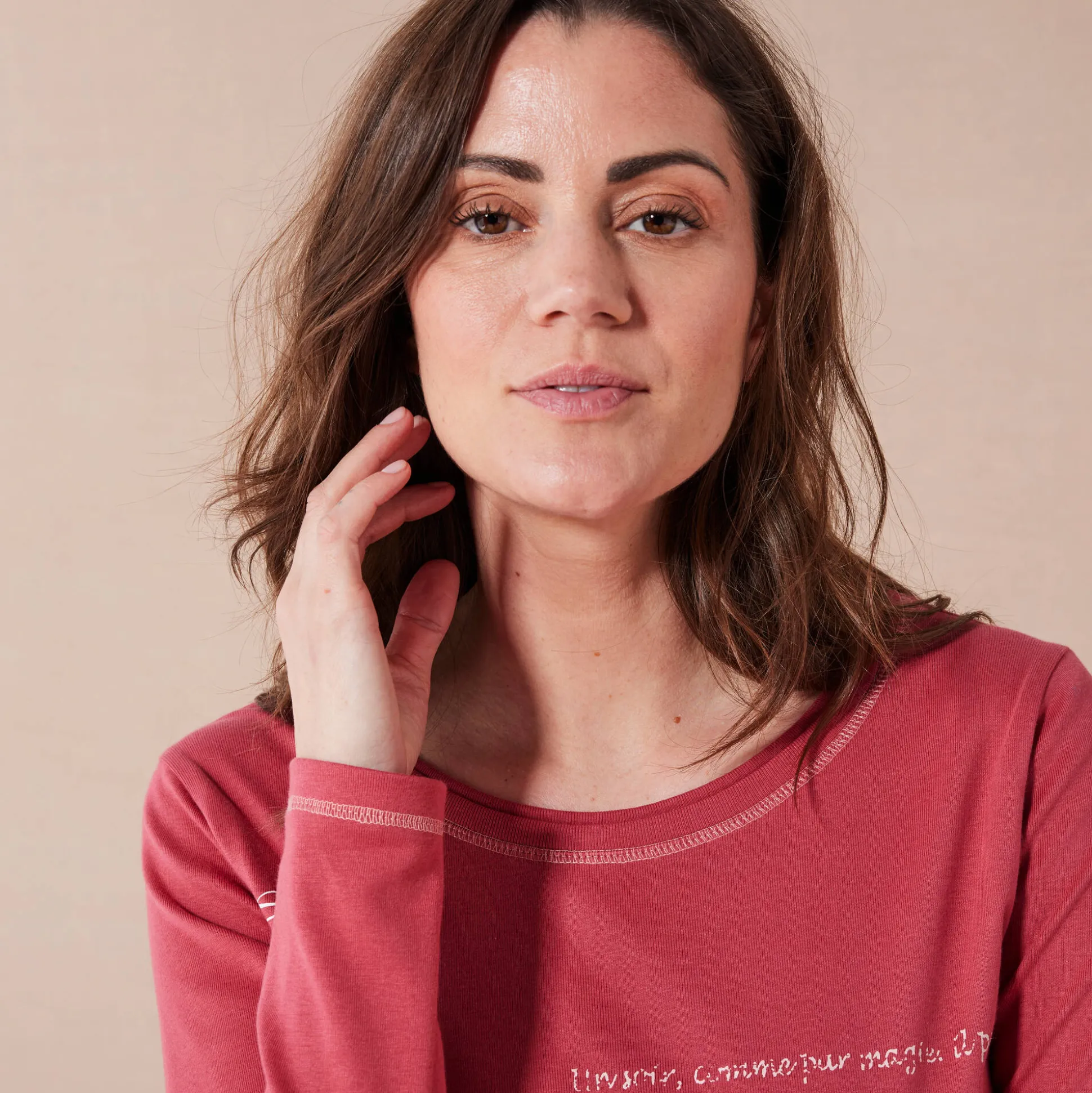 T-shirt met lange mouwen en bloemenprint