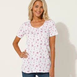T-shirt met letterprint