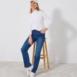 T-shirt met opstaande hals en lange mouwen