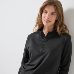 T-shirt met opstaande ritskraag en lange mouwen, intense warmte