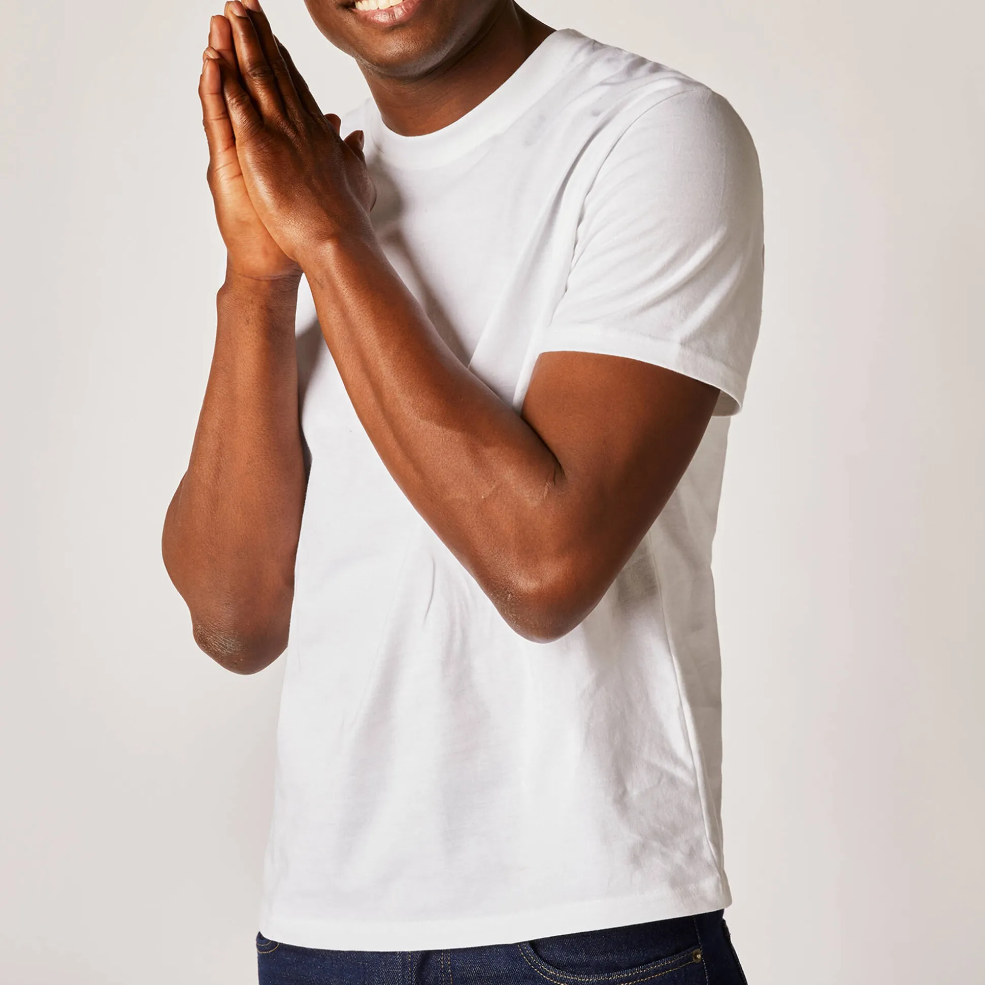 T-shirt met ronde hals en korte mouwen