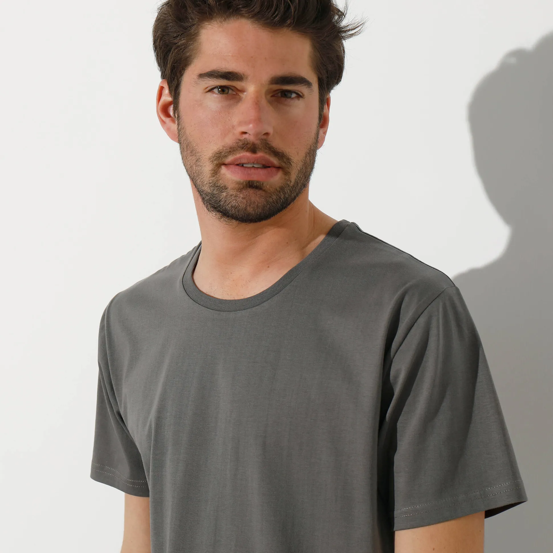 T-shirt met ronde hals en korte mouwen