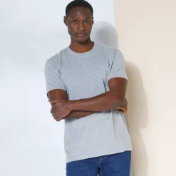 T-shirt met ronde hals en korte mouwen