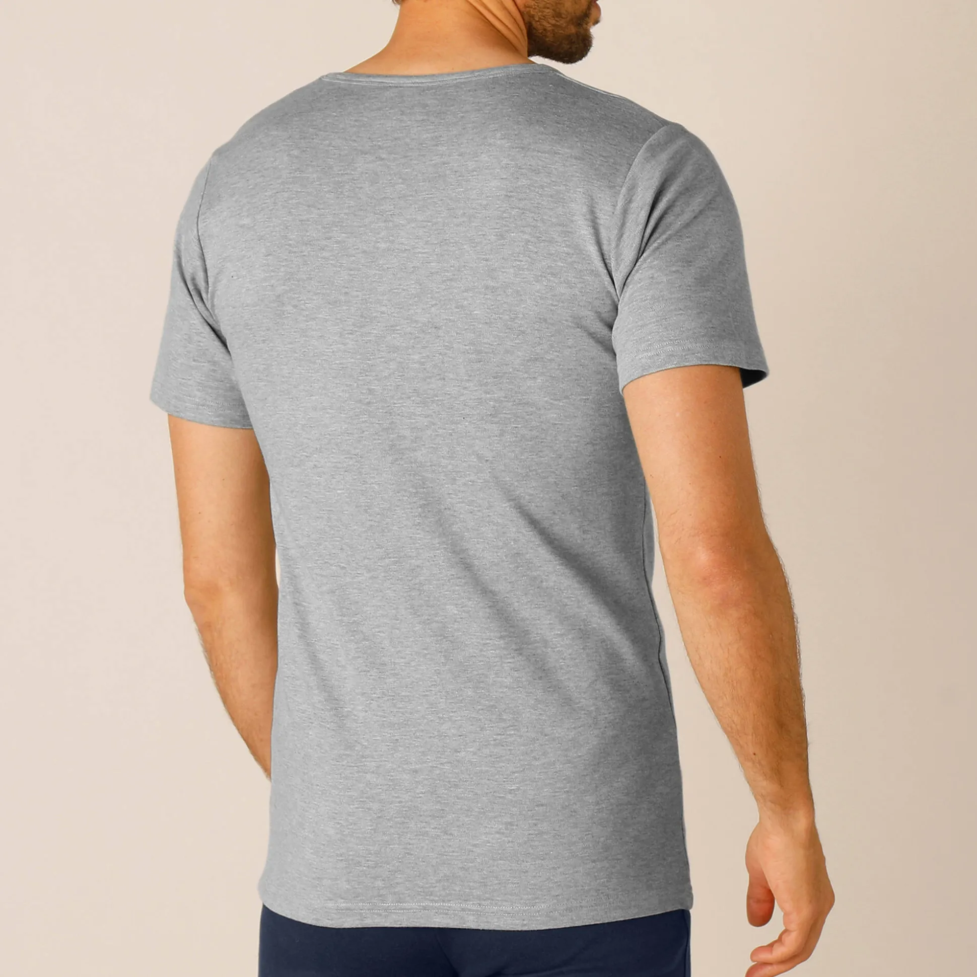 T-shirt met ronde hals en korte mouwen in katoen - herenondergoed, set van 2