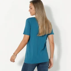 T-shirt met ronde hals en korte mouwen