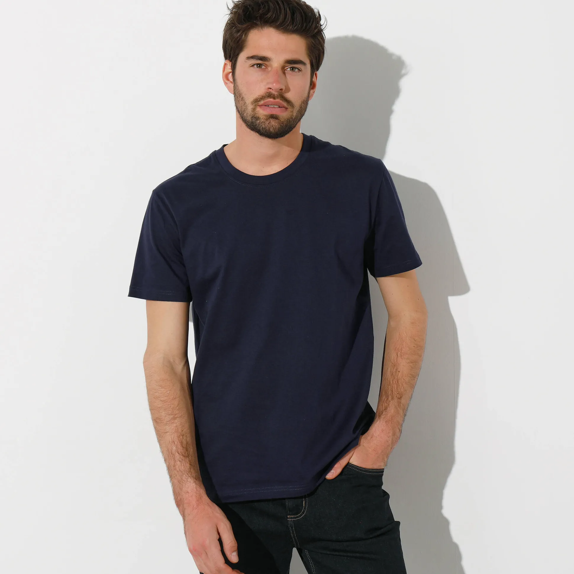 T-shirt met ronde hals en korte mouwen