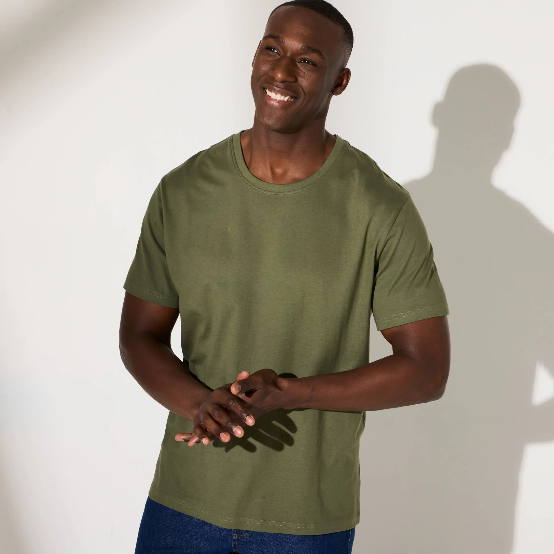 T-shirt met ronde hals en korte mouwen